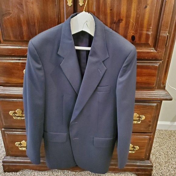 Navy Blue Men's Suit Jacket (size 42 Regular) - Picture 1 of 3